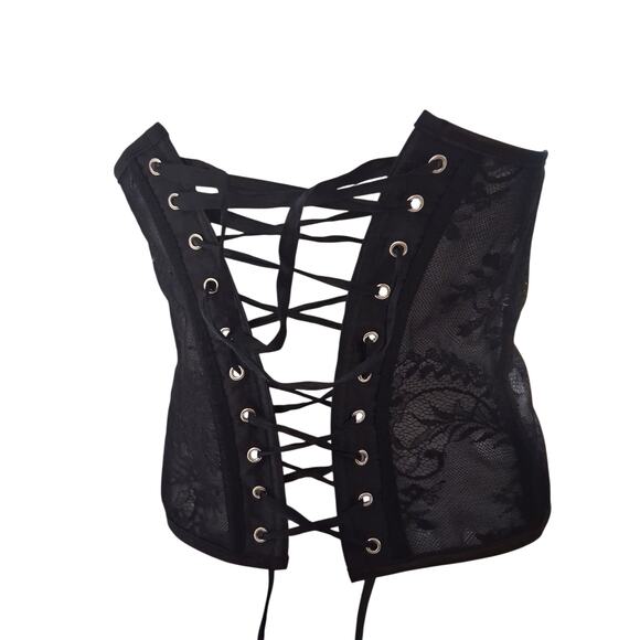 Adore Me Whimsigoth Witchy Fairygoth Women's Size XL Lace Boned Darkcore Corset - Picture 6 of 12